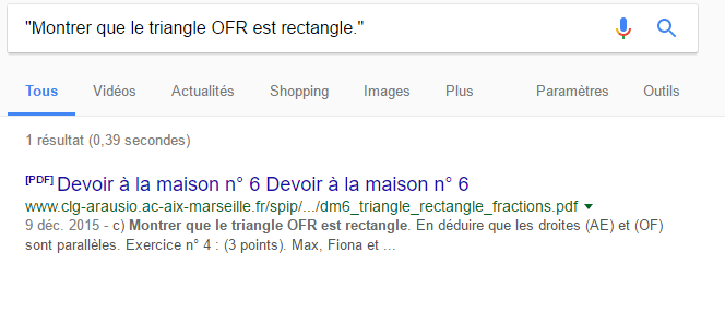 google : utilité guillemets